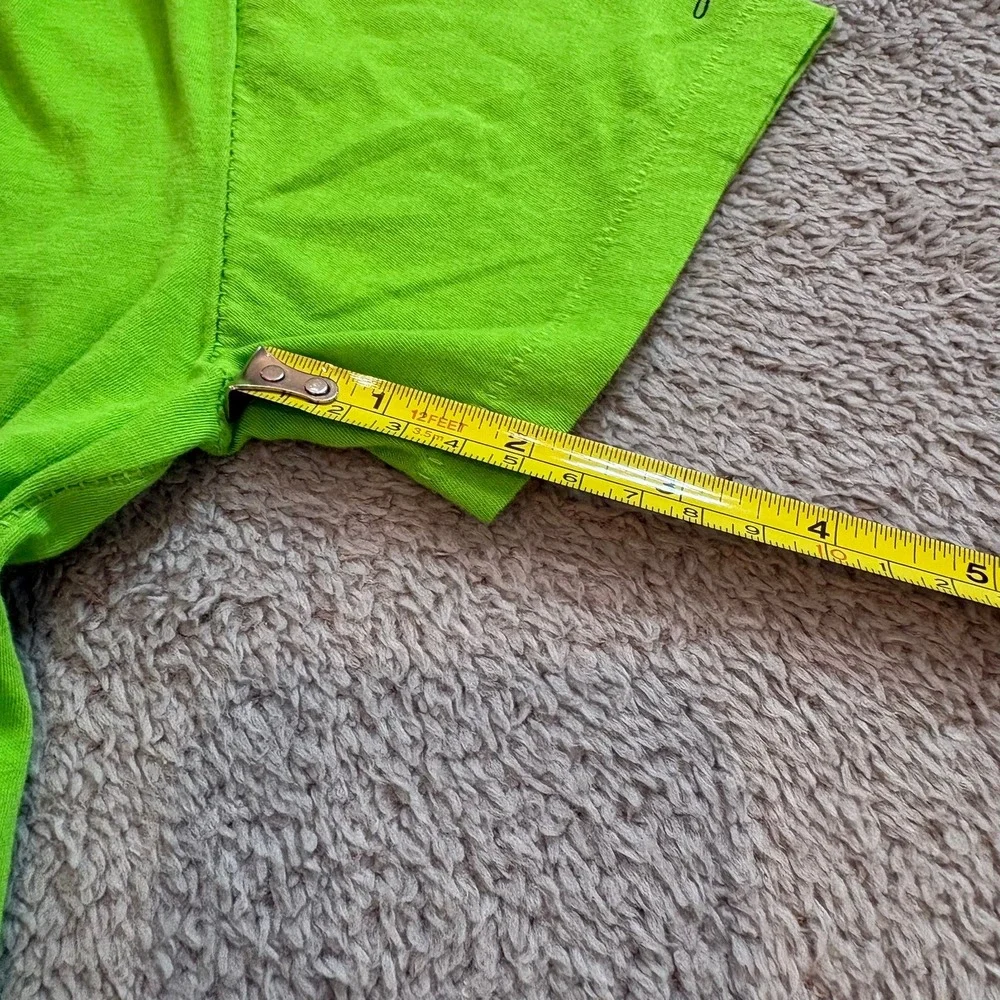 Loomstate Blank Womens XS Lime Green Organic Cotton V-Neck Short Sleeve T-Shirt‎